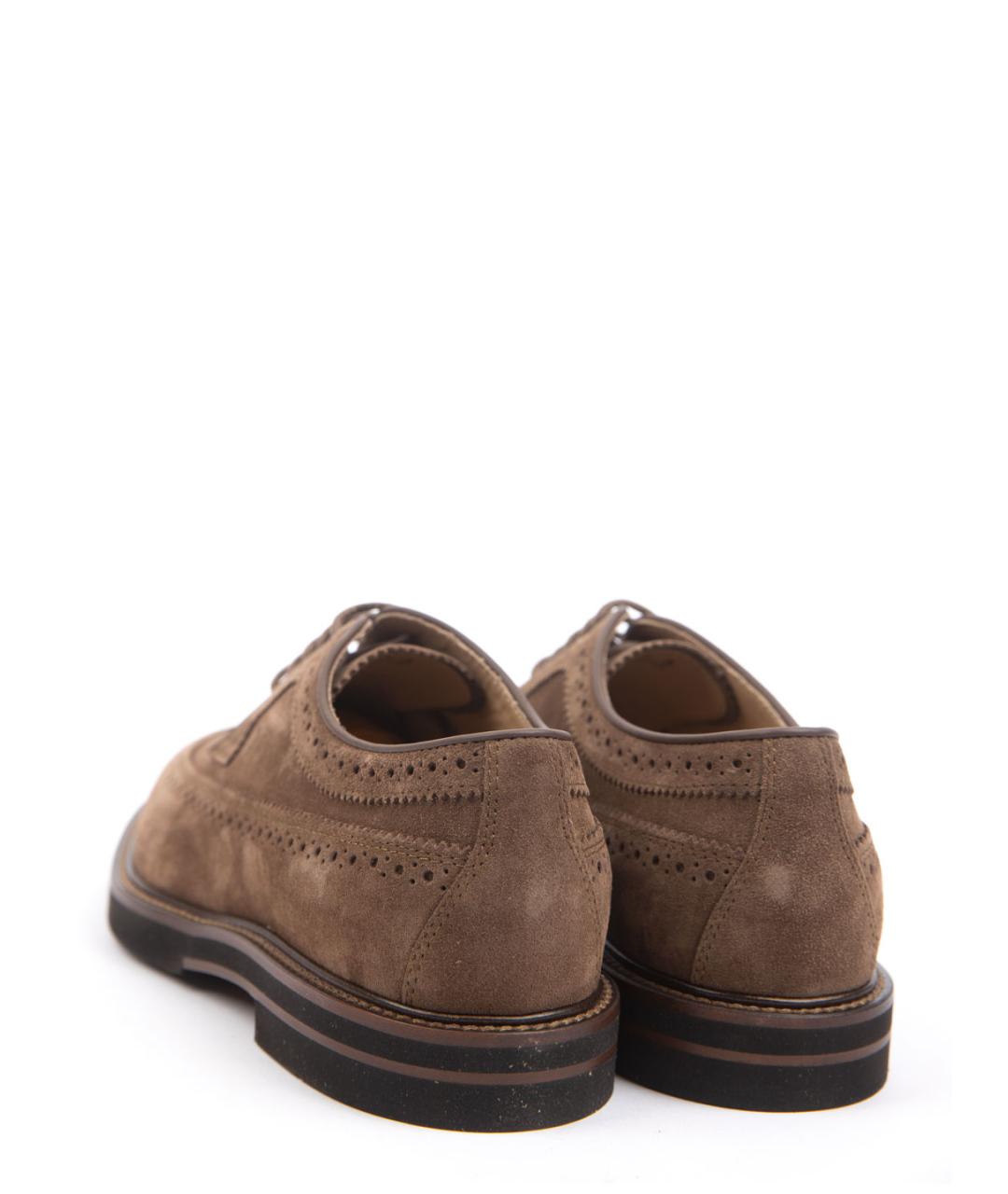 TOD'S Коричневые замшевые туфли, фото 3