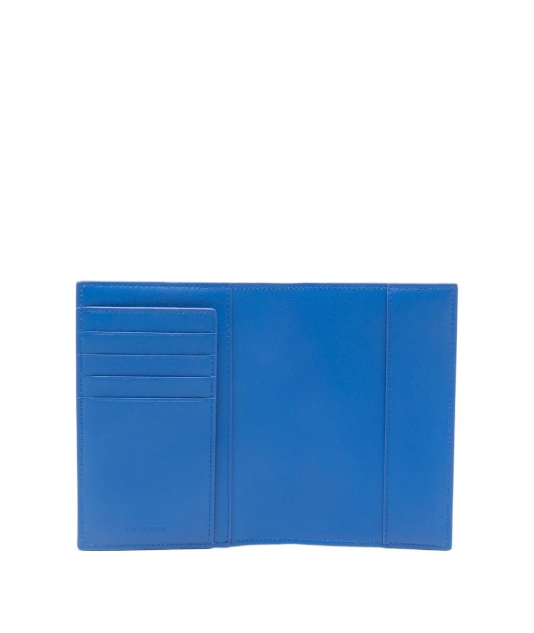 BALENCIAGA Синий кожаный кошелек, фото 3