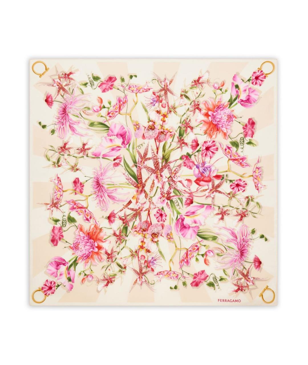 FERRAGAMO Мульти шелковый платок, фото 1