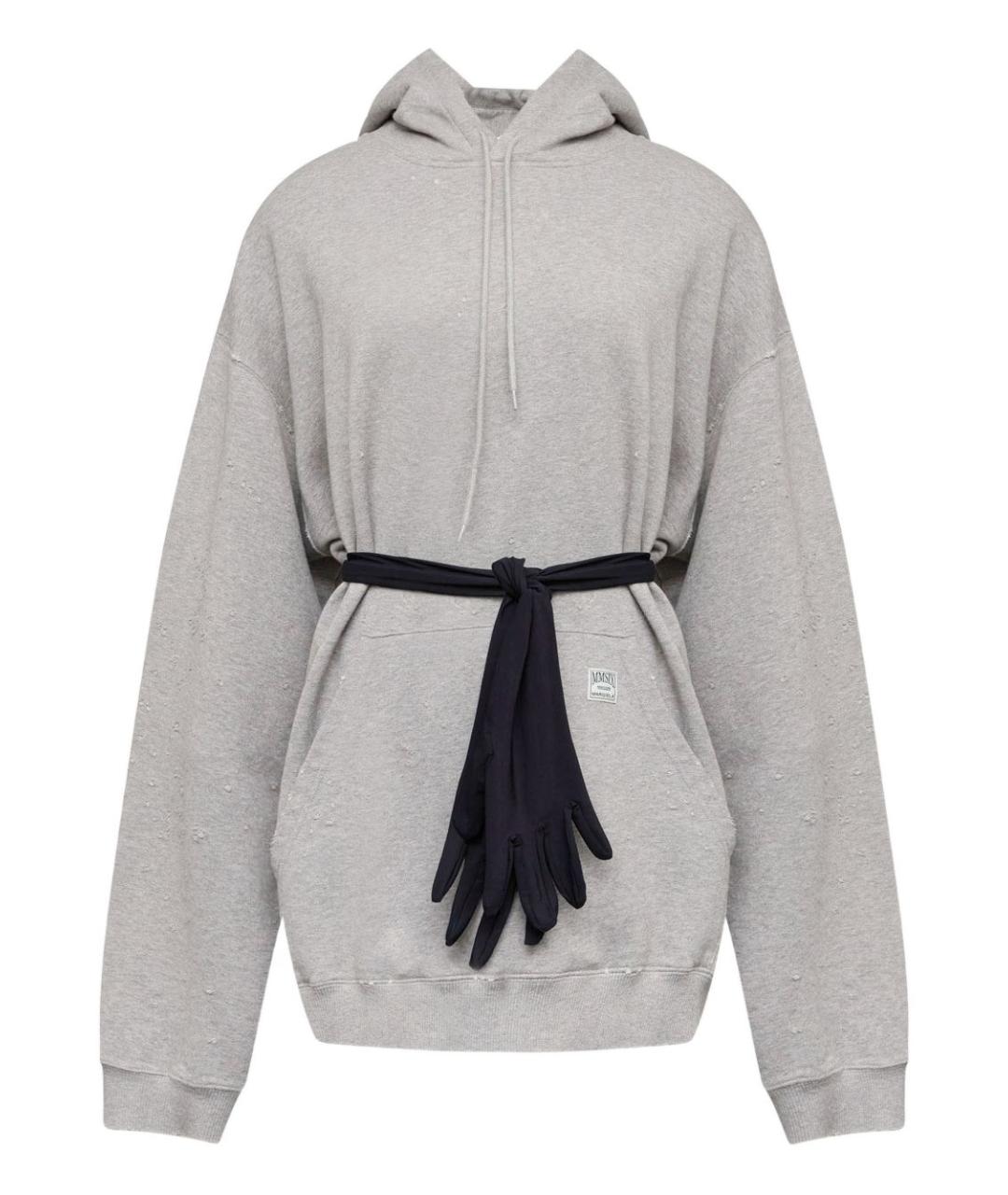 MM6 MAISON MARGIELA Серое хлопковое повседневное платье, фото 1