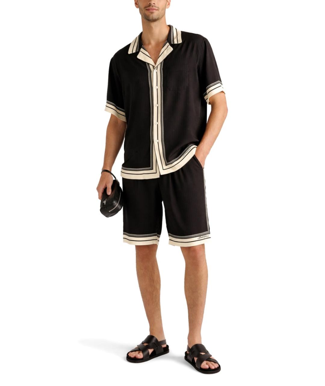 DOLCE&GABBANA Черные шелковые шорты, фото 2