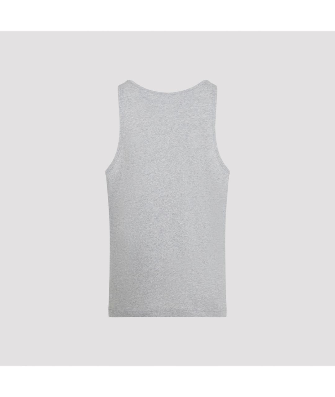 DRIES VAN NOTEN Серая хлопковая майка, фото 3