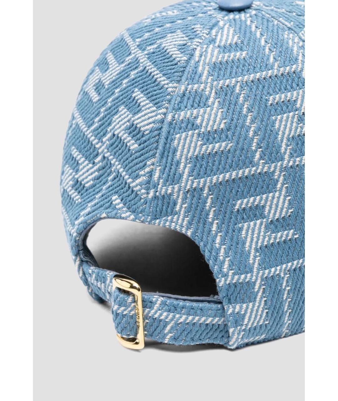 FENDI Голубая хлопковая кепка, фото 2