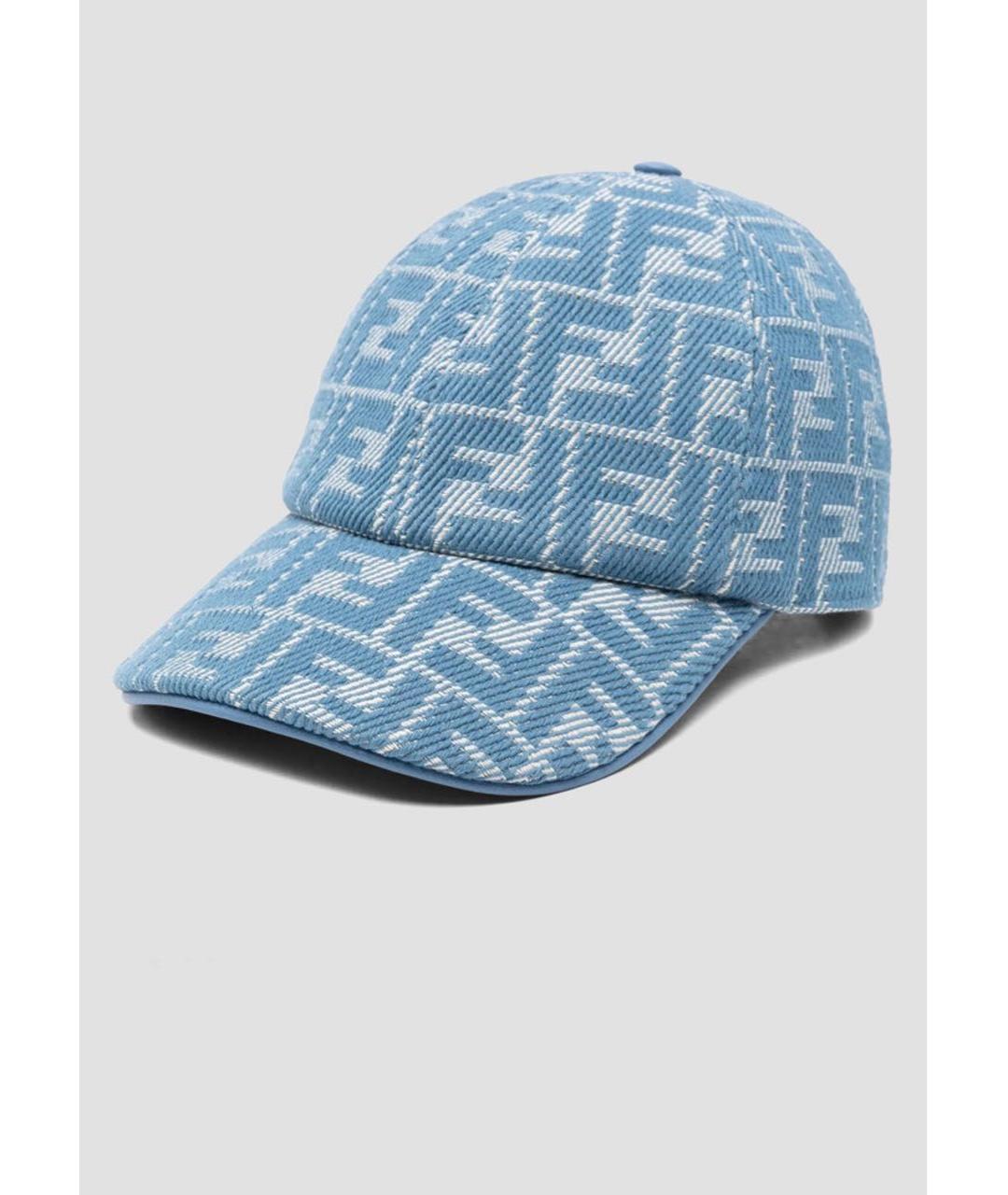 FENDI Голубая хлопковая кепка, фото 3