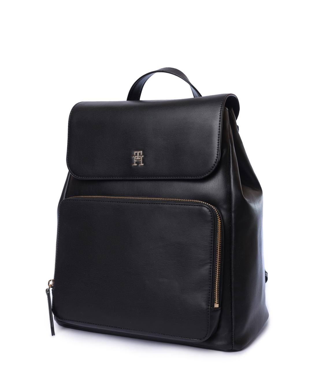 TOMMY HILFIGER Черный рюкзак из искусственной кожи, фото 3