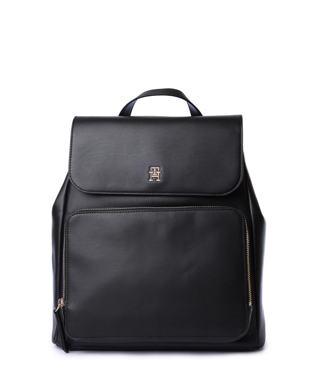 TOMMY HILFIGER Черный рюкзак из искусственной кожи, фото 2