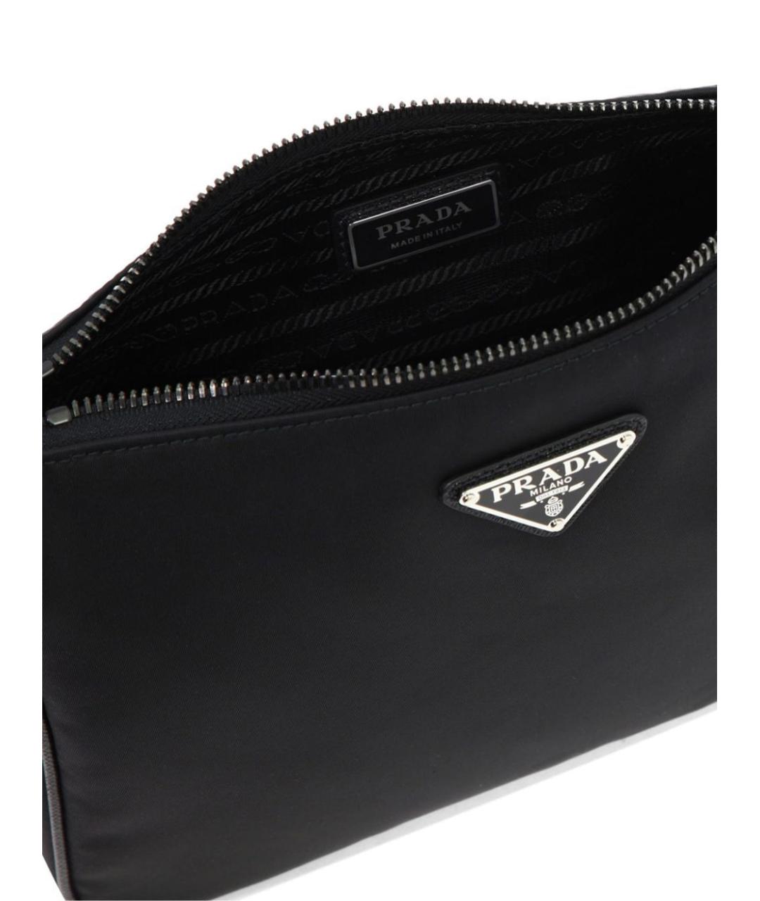 PRADA Черная синтетическая сумка на плечо, фото 5