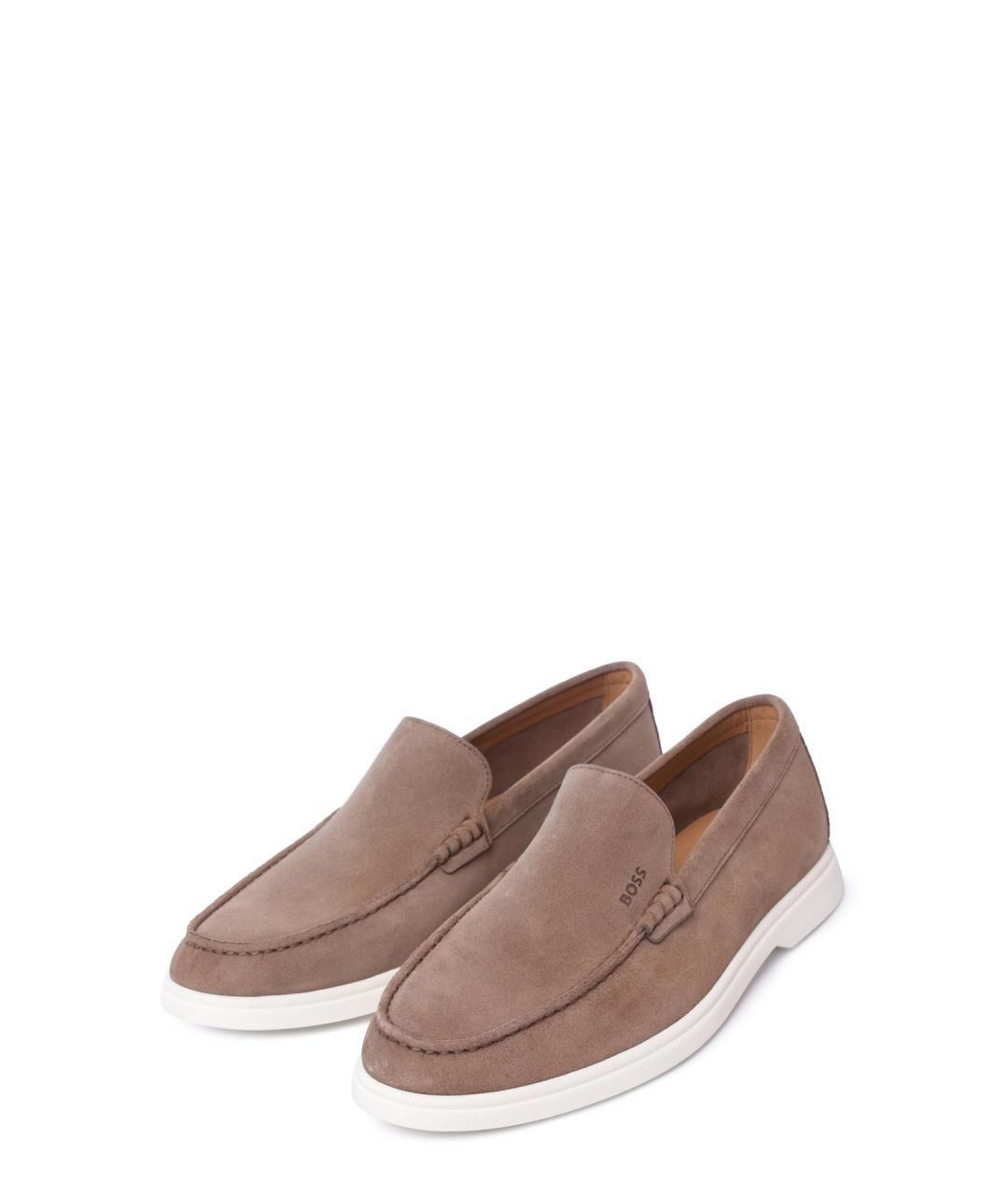 HUGO BOSS Бежевые замшевые лоферы, фото 2