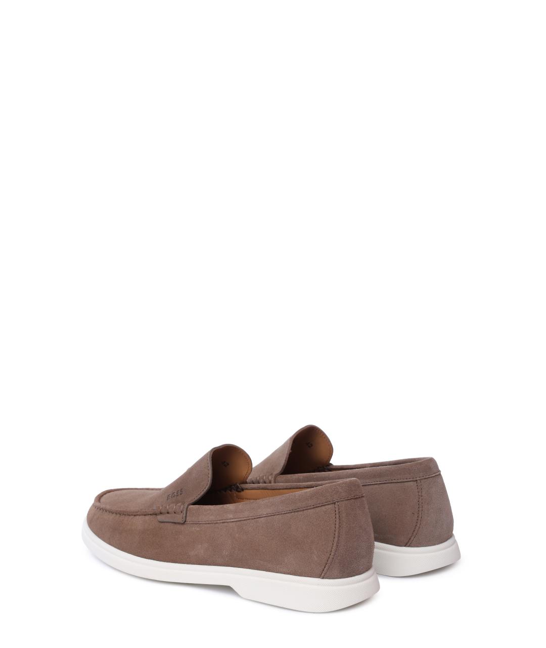 HUGO BOSS Бежевые замшевые лоферы, фото 5