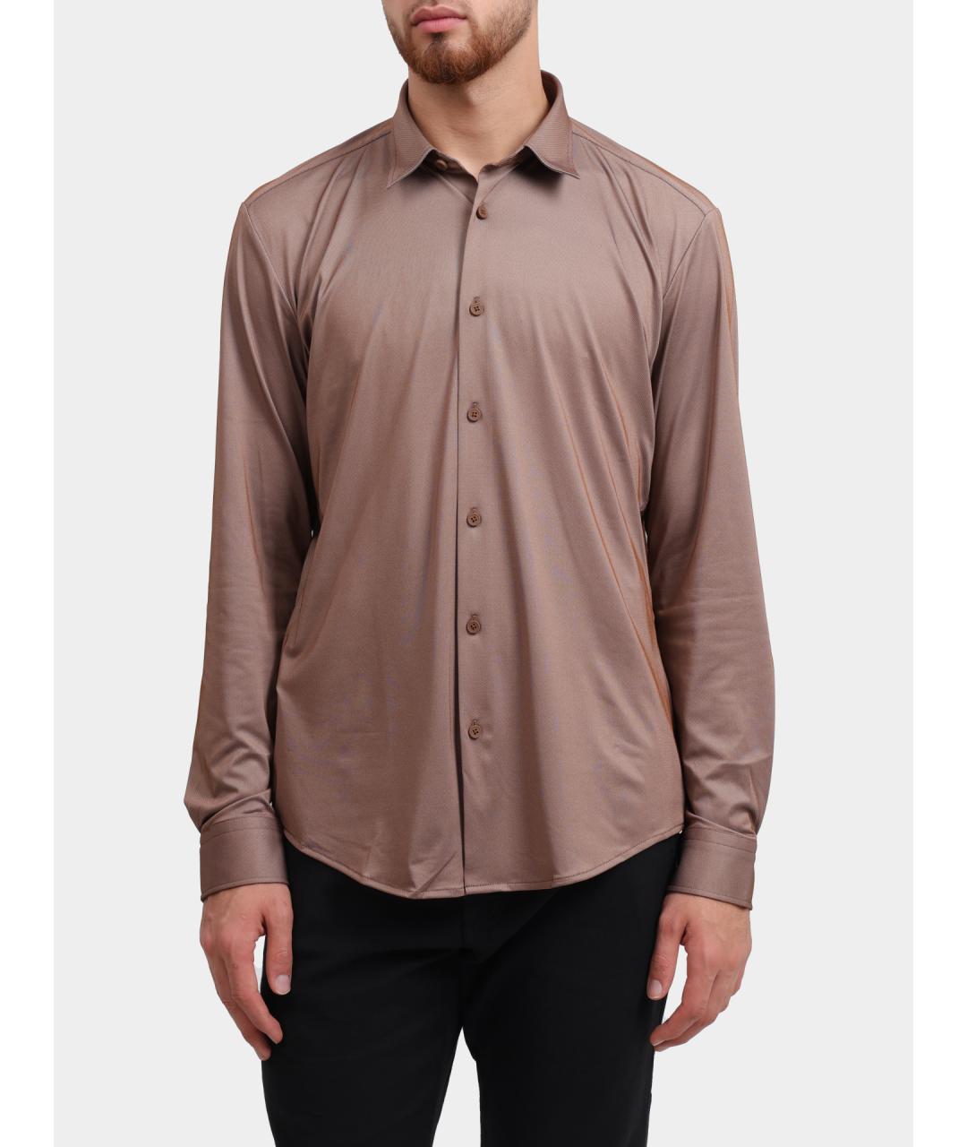 HUGO BOSS Коричневая кэжуал рубашка, фото 5