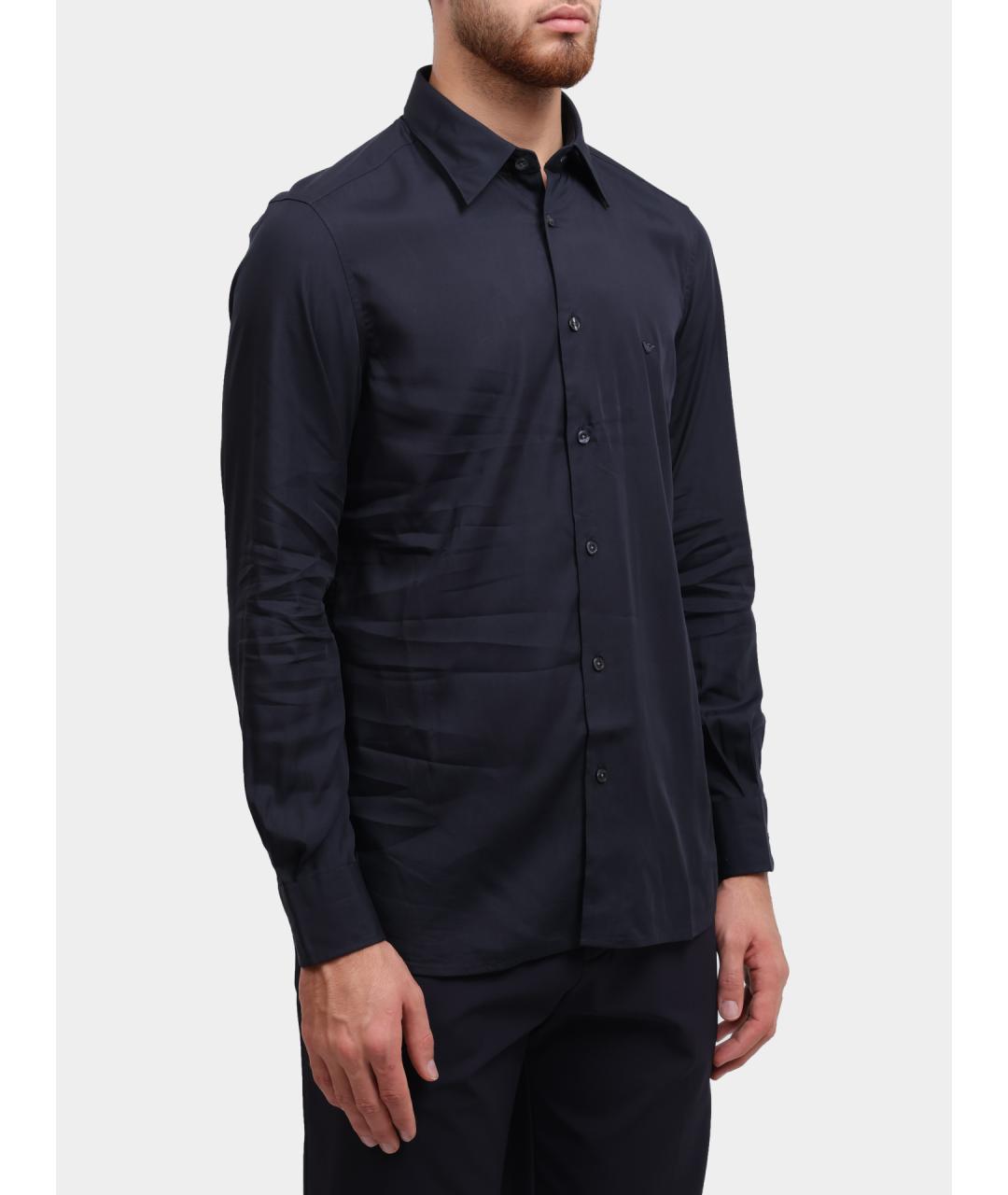 EMPORIO ARMANI Темно-синяя классическая рубашка, фото 3