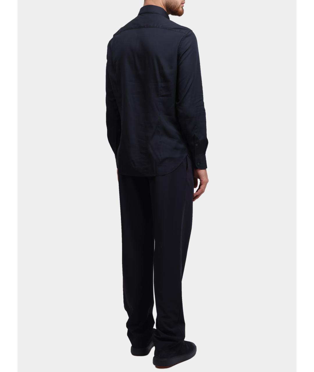 EMPORIO ARMANI Темно-синяя классическая рубашка, фото 4
