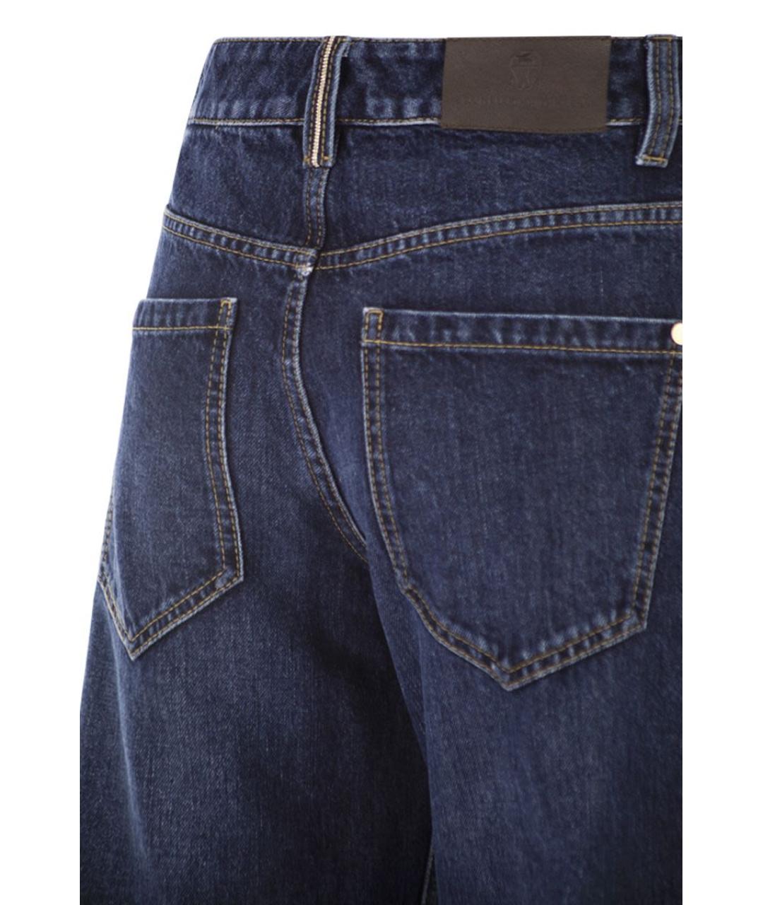 BRUNELLO CUCINELLI Синие хлопковые джинсы клеш, фото 4