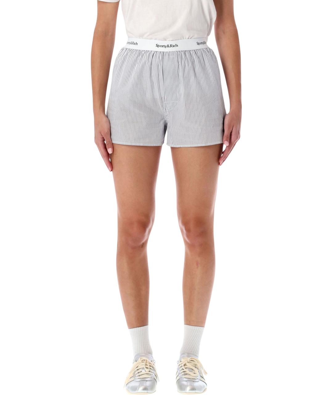 SPORTY AND RICH Синие хлопковые шорты, фото 4