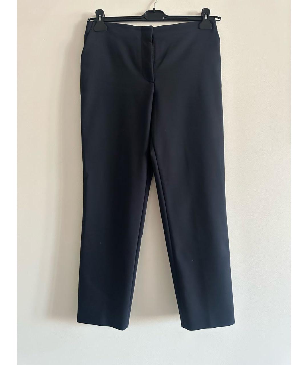 THE ROW Черные хлопко-эластановые прямые брюки, фото 8