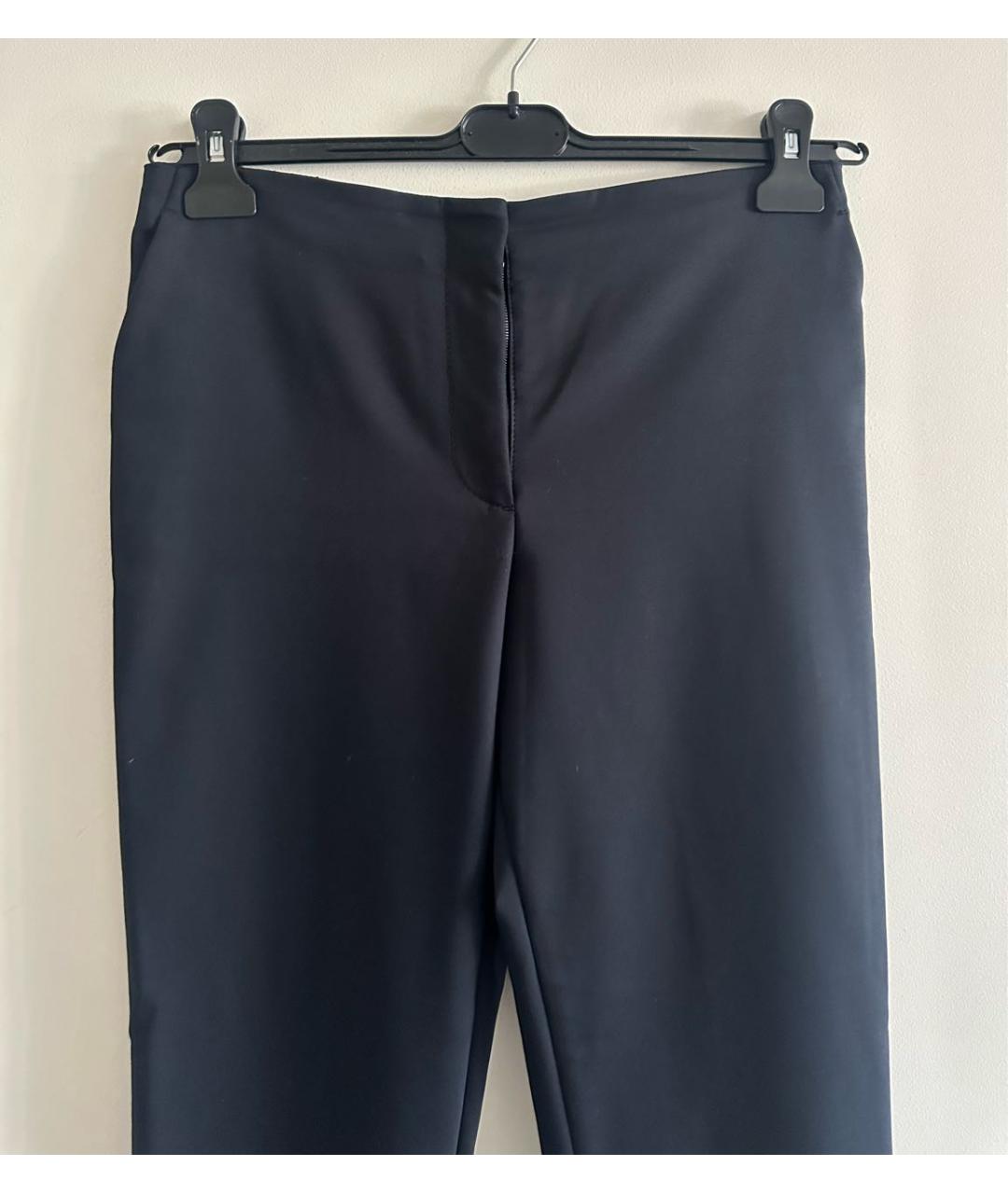 THE ROW Черные хлопко-эластановые прямые брюки, фото 3