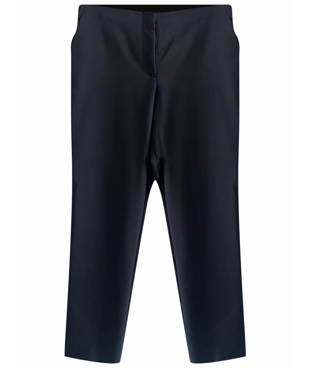 THE ROW Черные хлопко-эластановые прямые брюки, фото 1