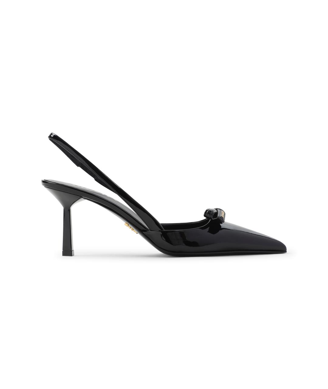 PRADA Черные кожаные туфли, фото 1