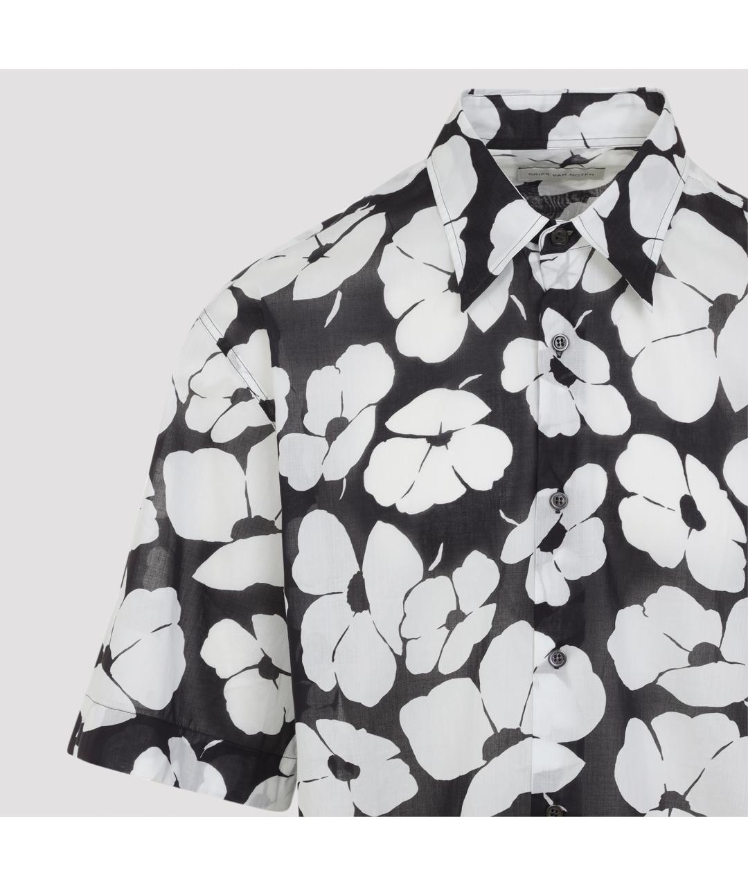 DRIES VAN NOTEN Черная хлопковая кэжуал рубашка, фото 4