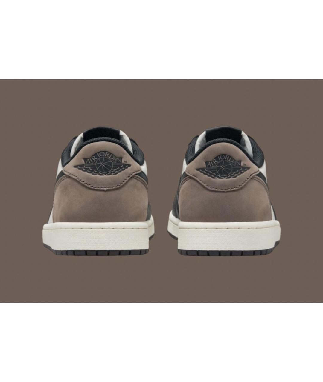 JORDAN Коричневые кожаные кроссовки, фото 4