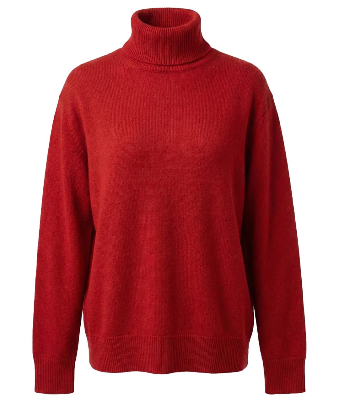 GENTRY PORTOFINO Красный кашемировый джемпер / свитер, фото 1