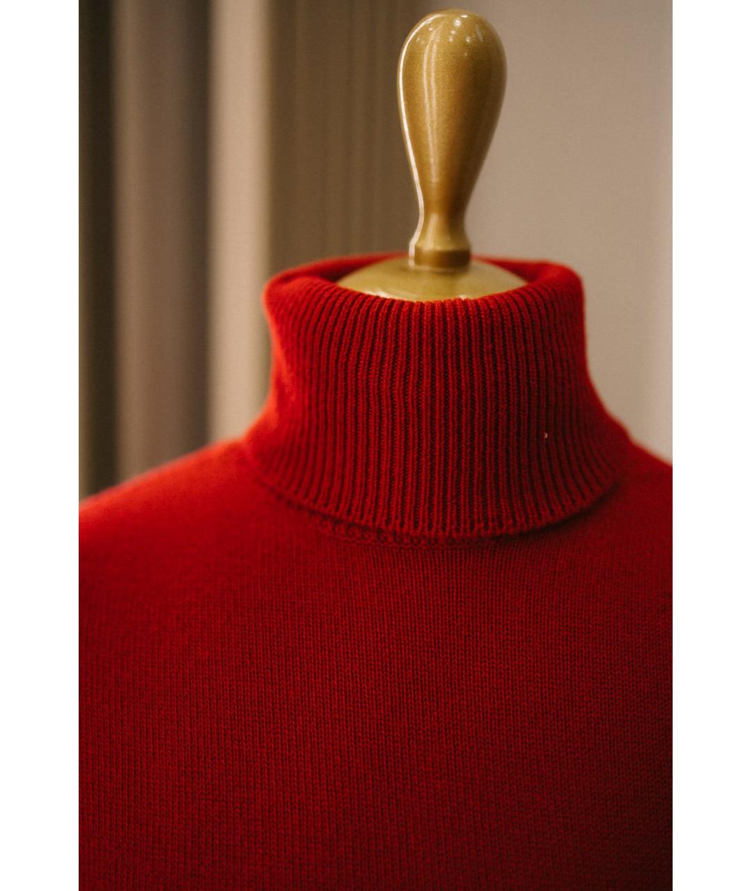 GENTRY PORTOFINO Красный кашемировый джемпер / свитер, фото 4