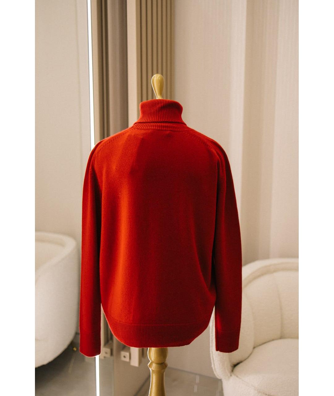 GENTRY PORTOFINO Красный кашемировый джемпер / свитер, фото 2