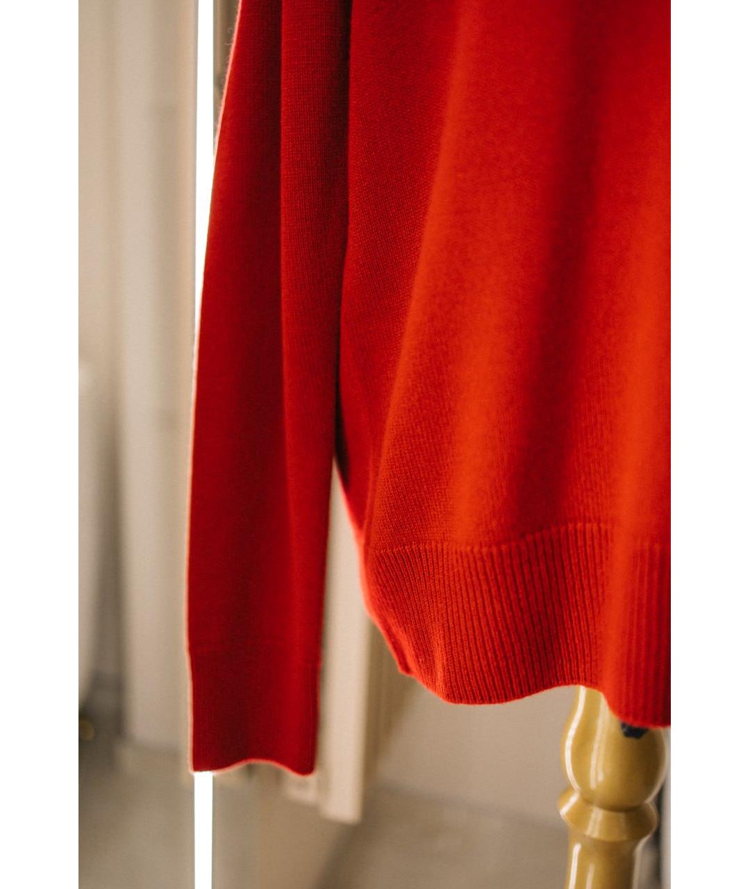 GENTRY PORTOFINO Красный кашемировый джемпер / свитер, фото 5