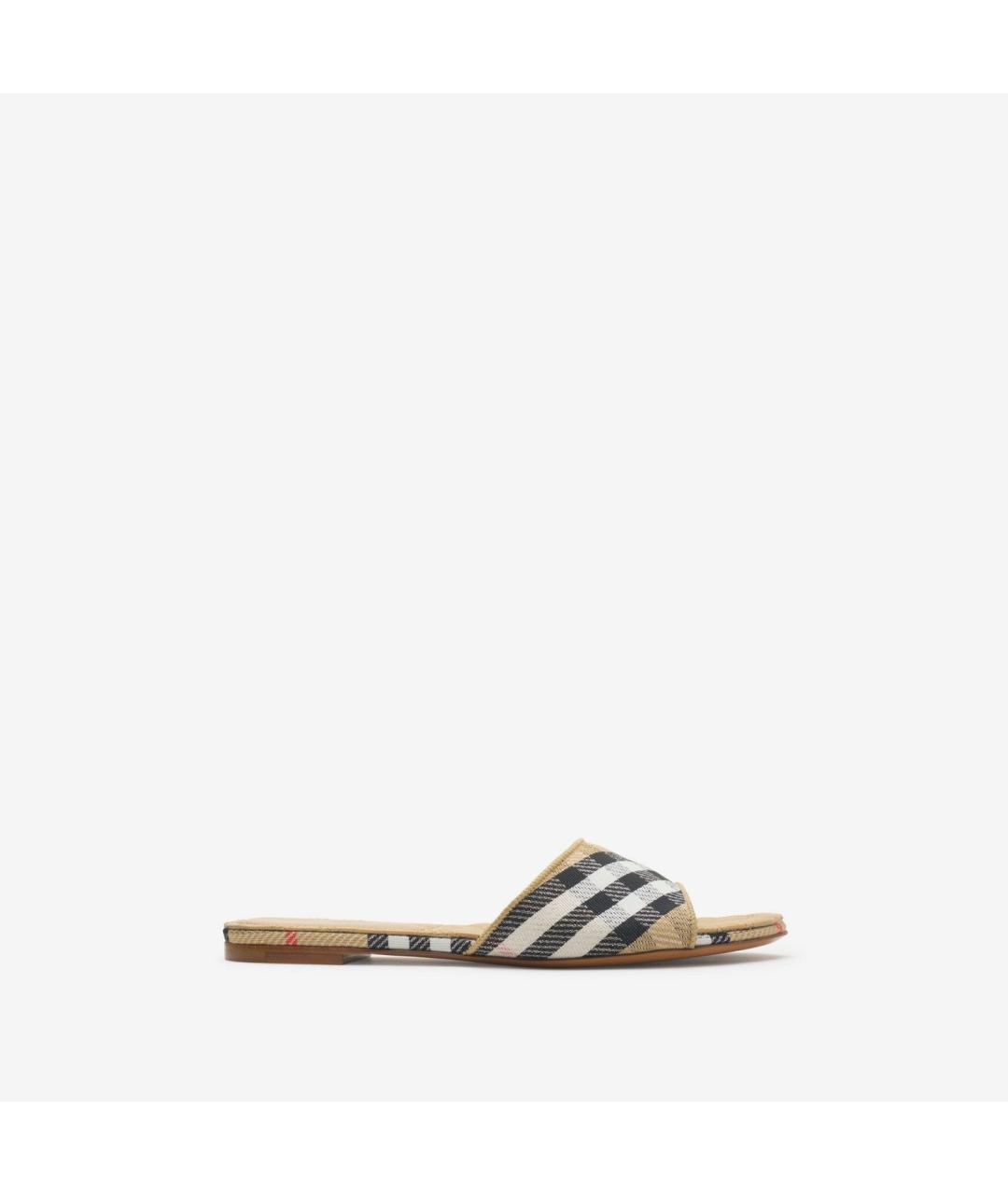 BURBERRY Бежевые мюли, фото 5