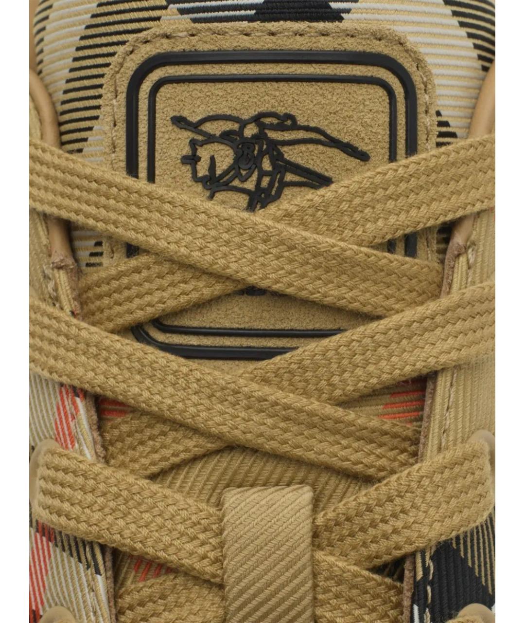 BURBERRY Бежевые кеды, фото 5