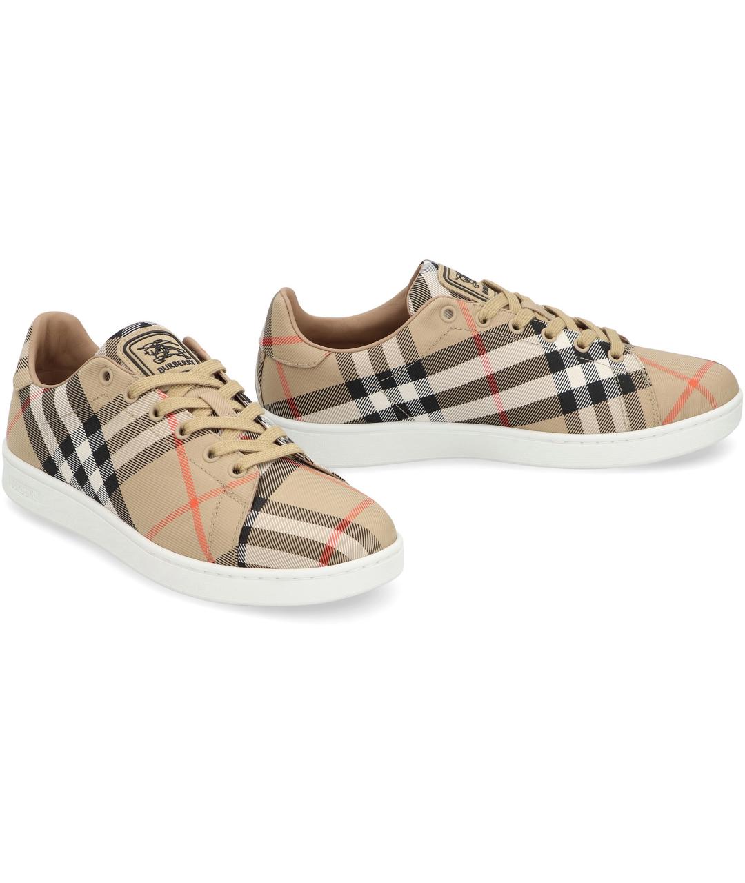 BURBERRY Бежевые кеды, фото 3