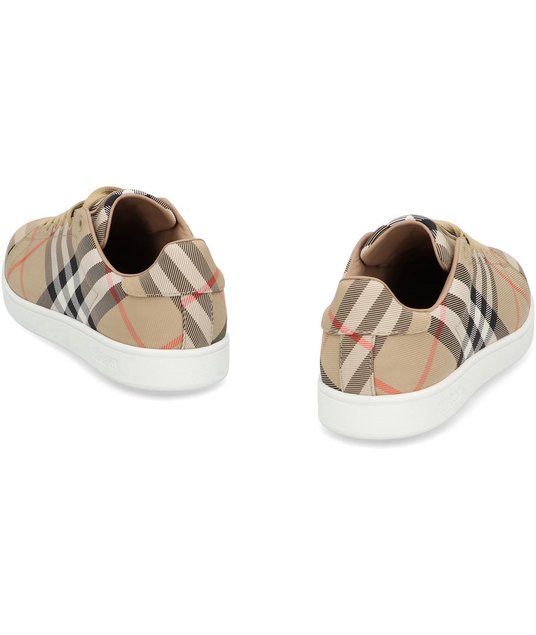 BURBERRY Бежевые кеды, фото 4