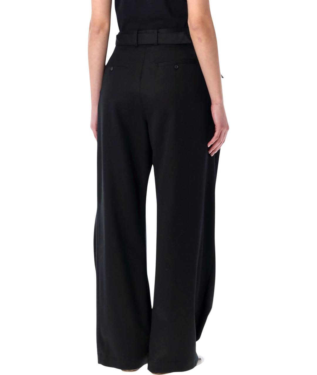 J.W.ANDERSON Черные шерстяные прямые брюки, фото 2