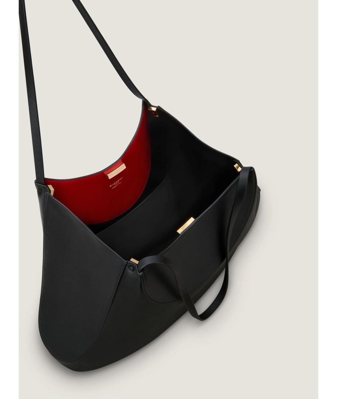 GIVENCHY Черная кожаная сумка тоут, фото 4