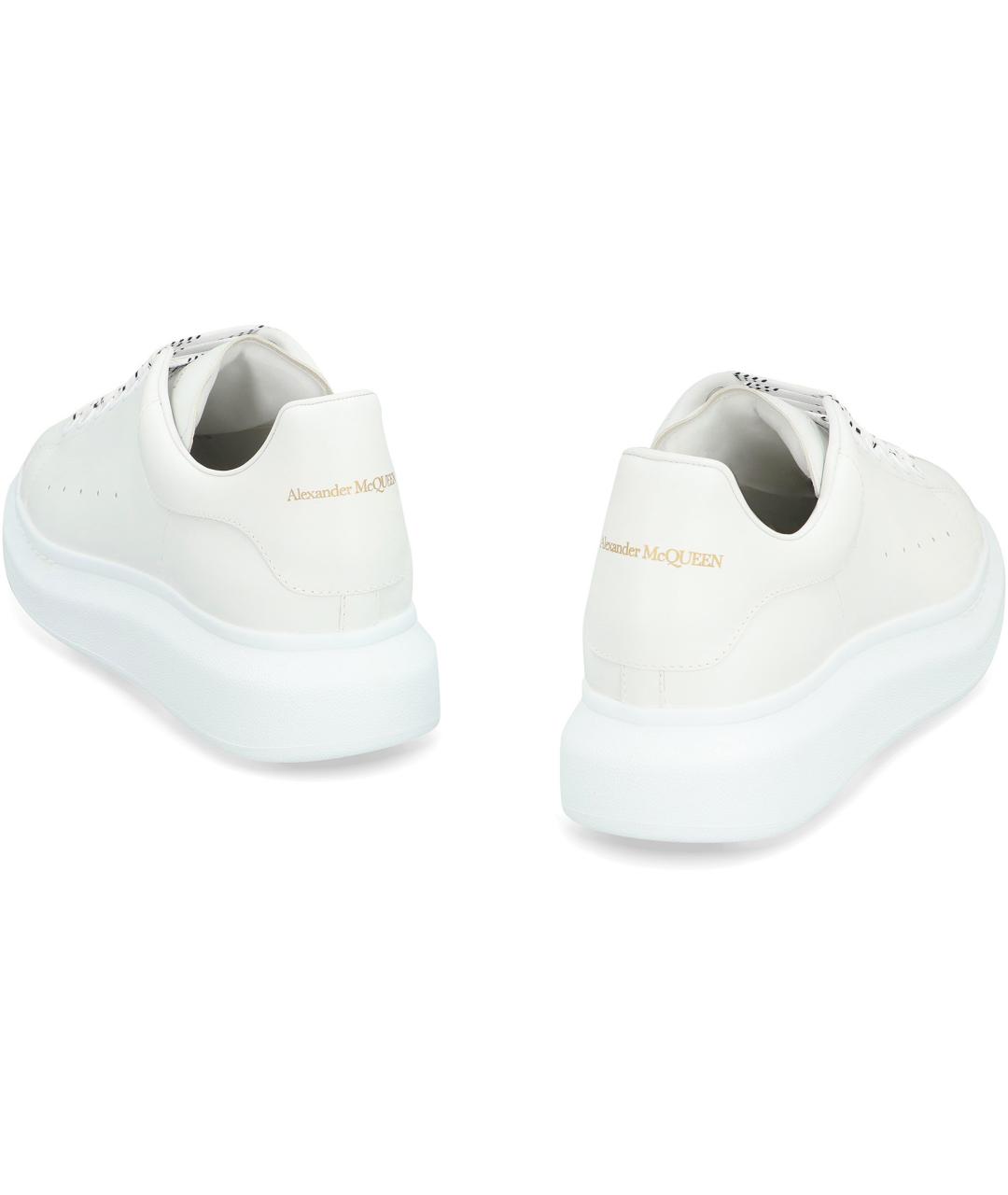 ALEXANDER MCQUEEN Белые кожаные низкие кроссовки / кеды, фото 4