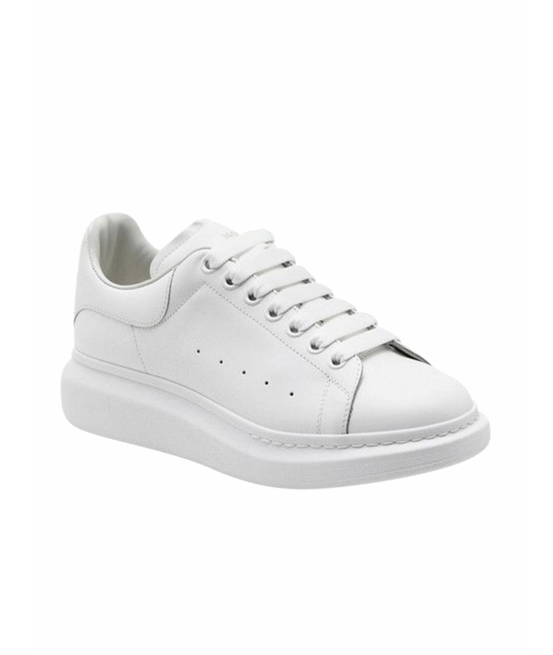 ALEXANDER MCQUEEN Белые кожаные низкие кроссовки / кеды, фото 5