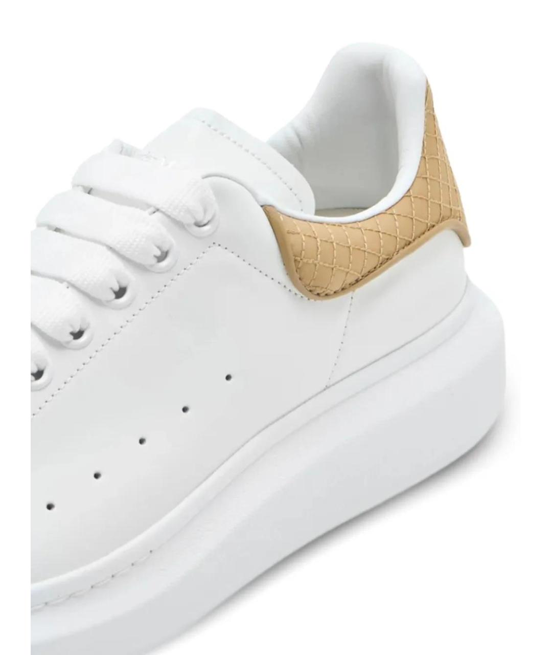 ALEXANDER MCQUEEN Белые кожаные низкие кроссовки / кеды, фото 4