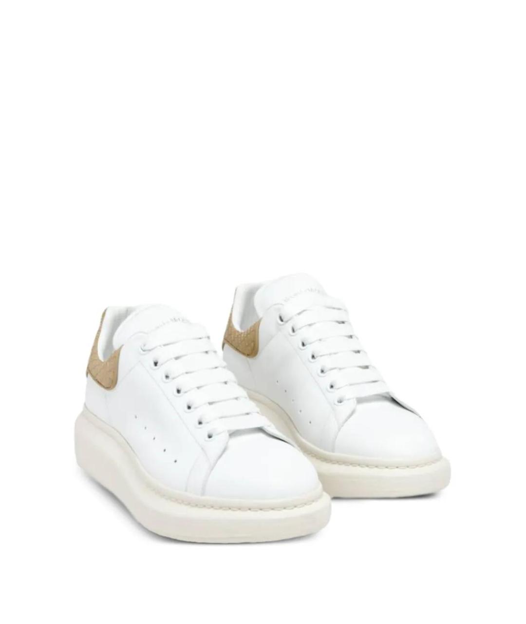 ALEXANDER MCQUEEN Белые кожаные низкие кроссовки / кеды, фото 2