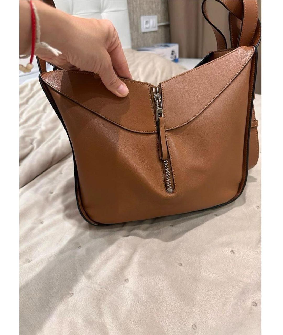 LOEWE Коричневая кожаная сумка тоут, фото 3