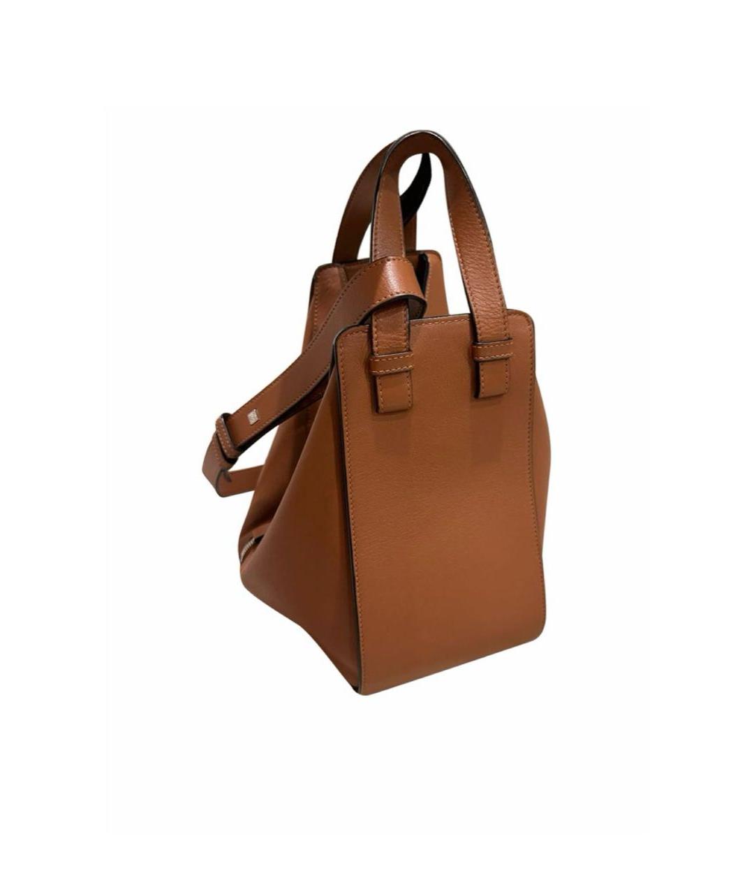 LOEWE Коричневая кожаная сумка тоут, фото 4