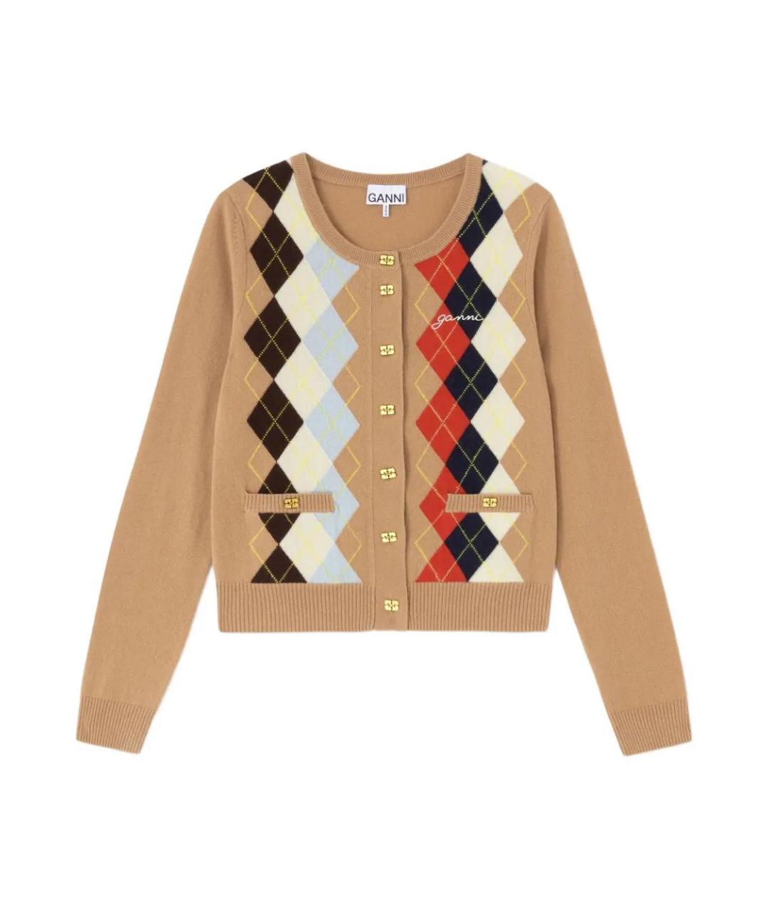 GANNI Шерстяной кардиган, фото 1