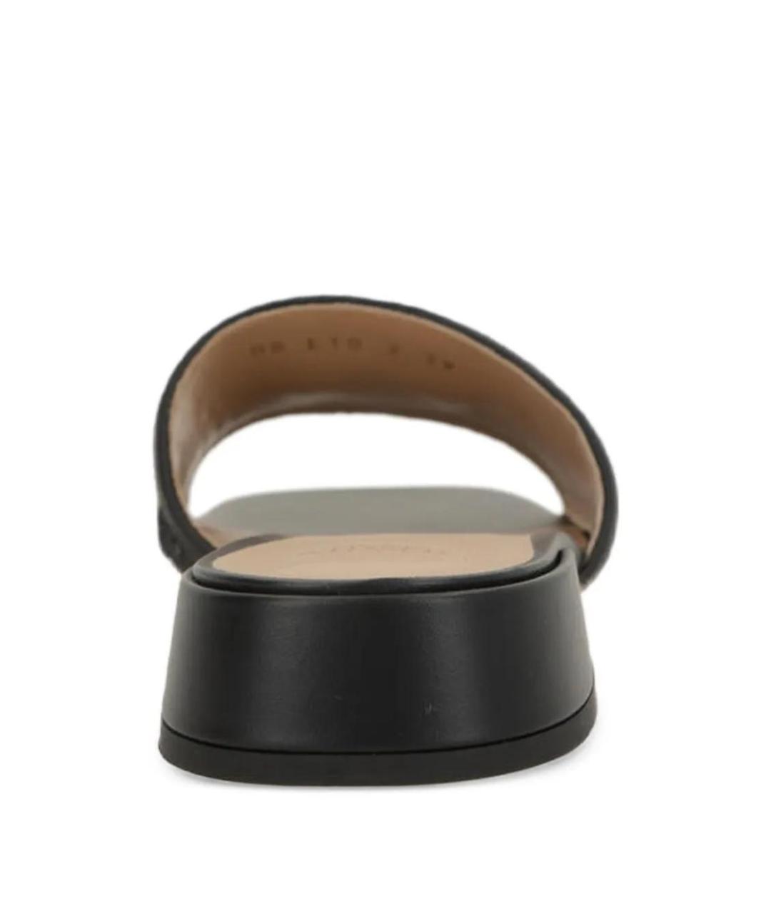 VALENTINO Черные кожаные сандалии, фото 3