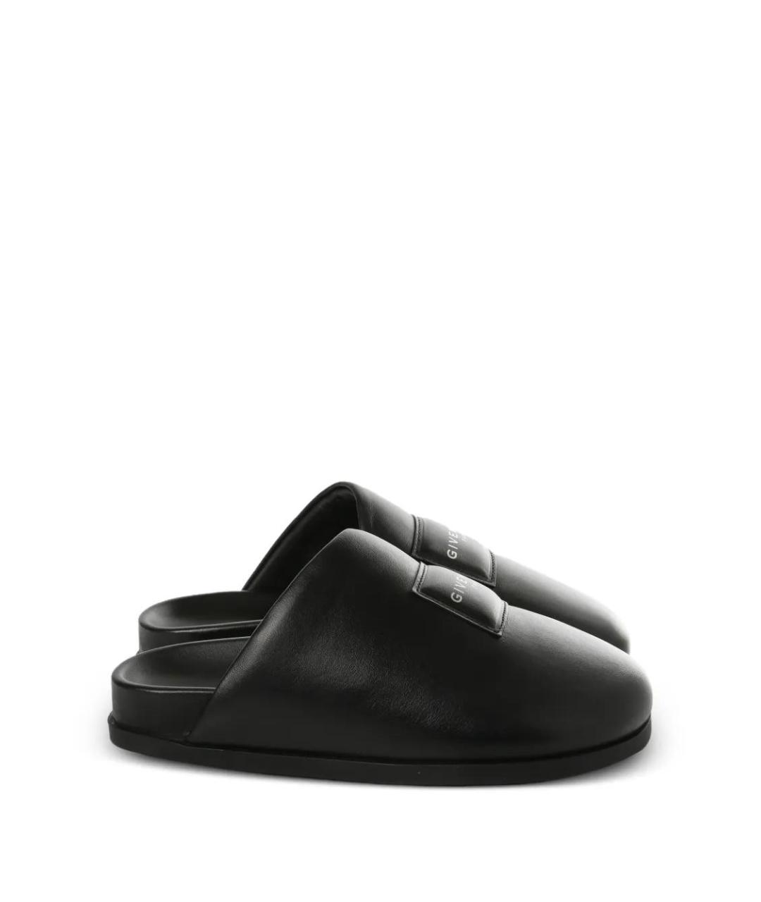 GIVENCHY Черные кожаные мюли, фото 1