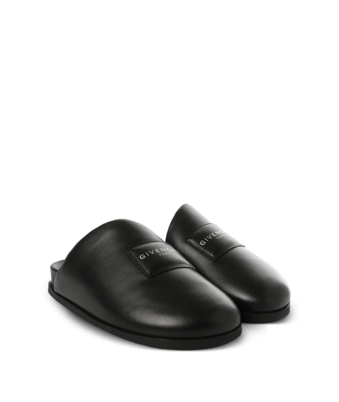 GIVENCHY Черные кожаные мюли, фото 2