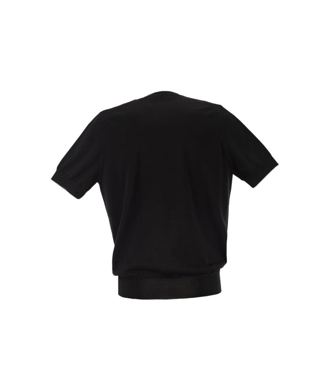 BRUNELLO CUCINELLI Черная хлопковая футболка, фото 2