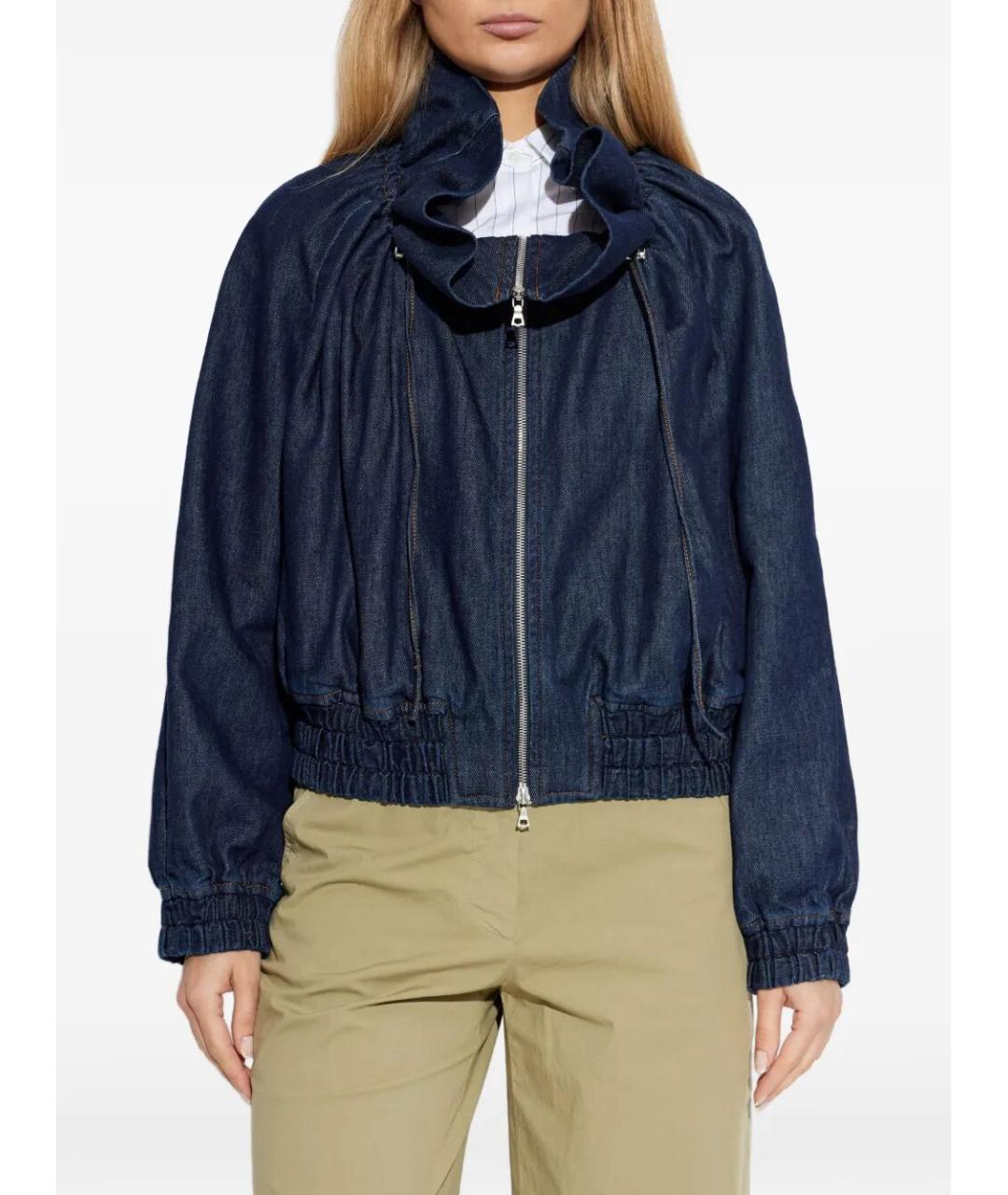 DRIES VAN NOTEN Синяя хлопковая куртка, фото 3