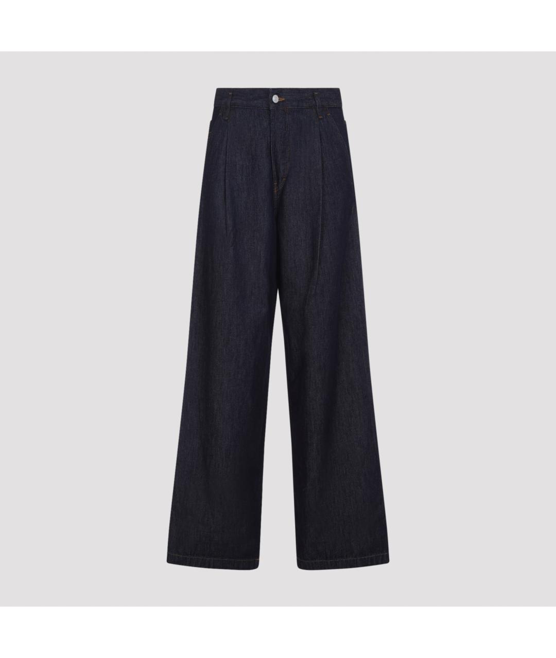 DRIES VAN NOTEN Синие хлопковые повседневные брюки, фото 2