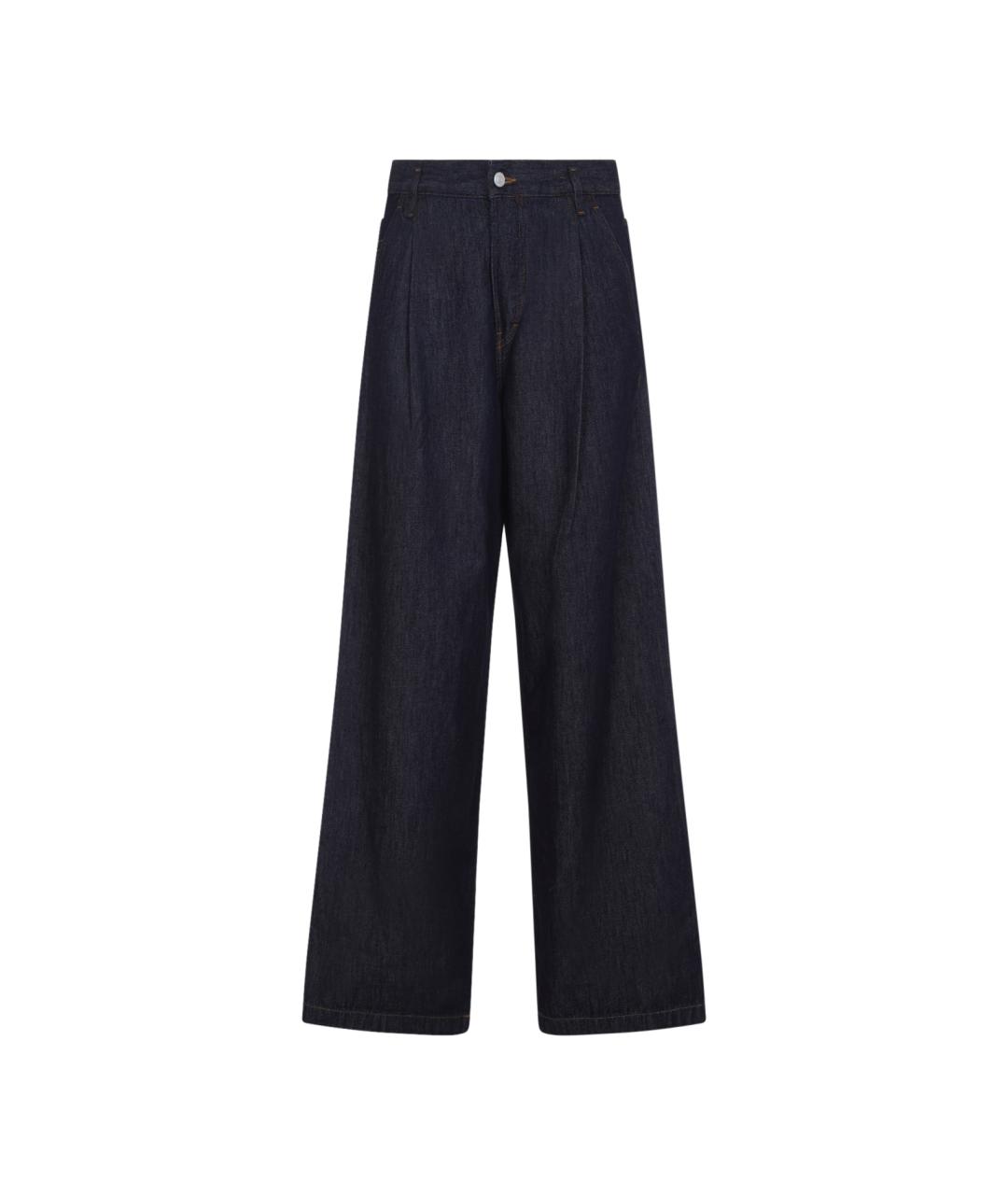 DRIES VAN NOTEN Синие хлопковые повседневные брюки, фото 1