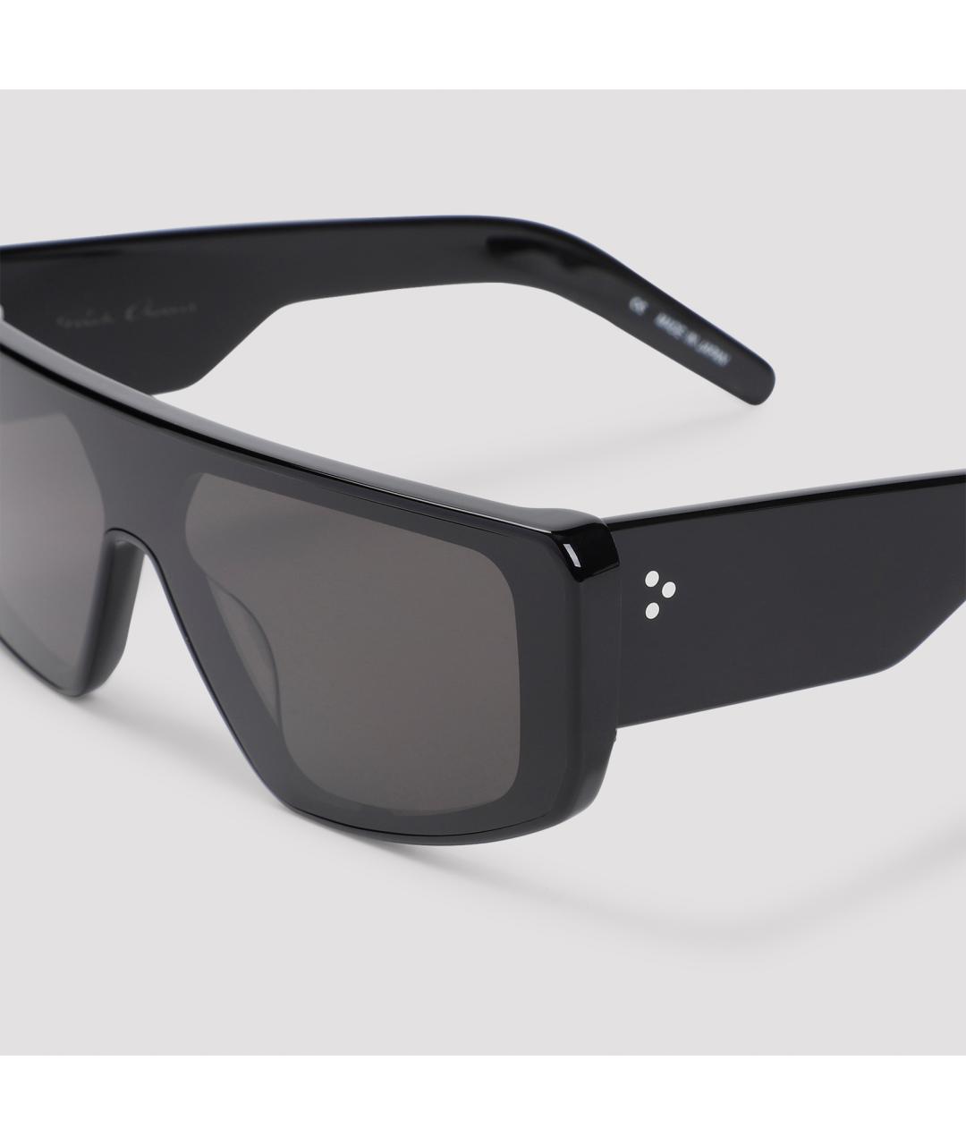 RICK OWENS Черные пластиковые солнцезащитные очки, фото 3