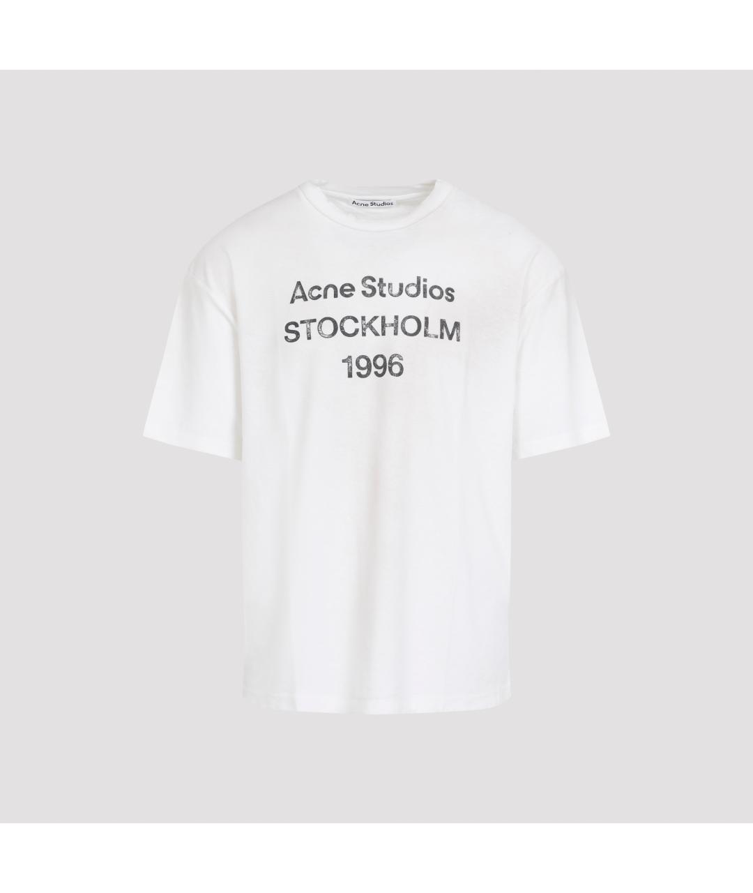 ACNE STUDIOS Белая хлопковая футболка, фото 2